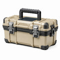 Robuster Werkzeugkoffer aus Kunststoff, 60 × 30 × 30 cm, Beige/Schwarz/Grau